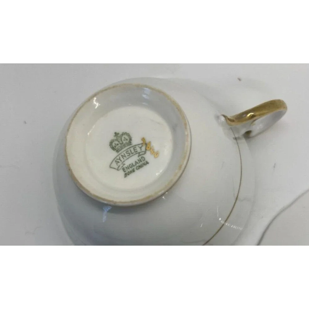 Cobalt Blue and Gold Aynsley J A Bailey Teacup and Saucer blue gold England Cup